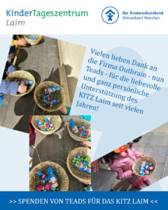 Spenden der Firma Teads (ehemals Outbrain) für das KITZ Laim