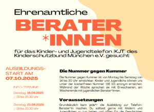 Ehrenamtliche Berater*innen für das KJT gesucht